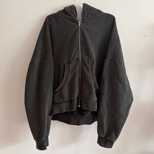 entire studies Eternal Zip Hoodie Washed Black